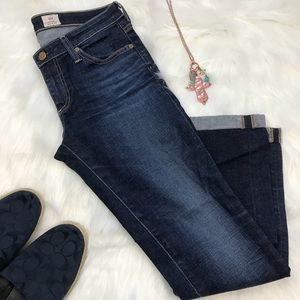 AG Adriano Goldschmied Cuffed Skinny Ankle Jeans